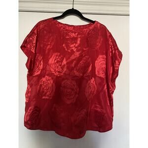 Red Rose VINTAGE NWT Mervyn’s Touche’ LA 80’s 90’s shirt Top M L ?